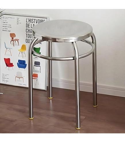 Amazon.co.jp: ラウンドスツール ステンレス 椅子 径30cm 高さ45cm
